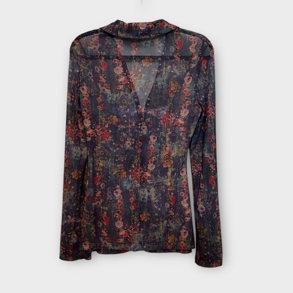 Natural Life Carina Mesh Floral Boho Top - Picture 8 of 10